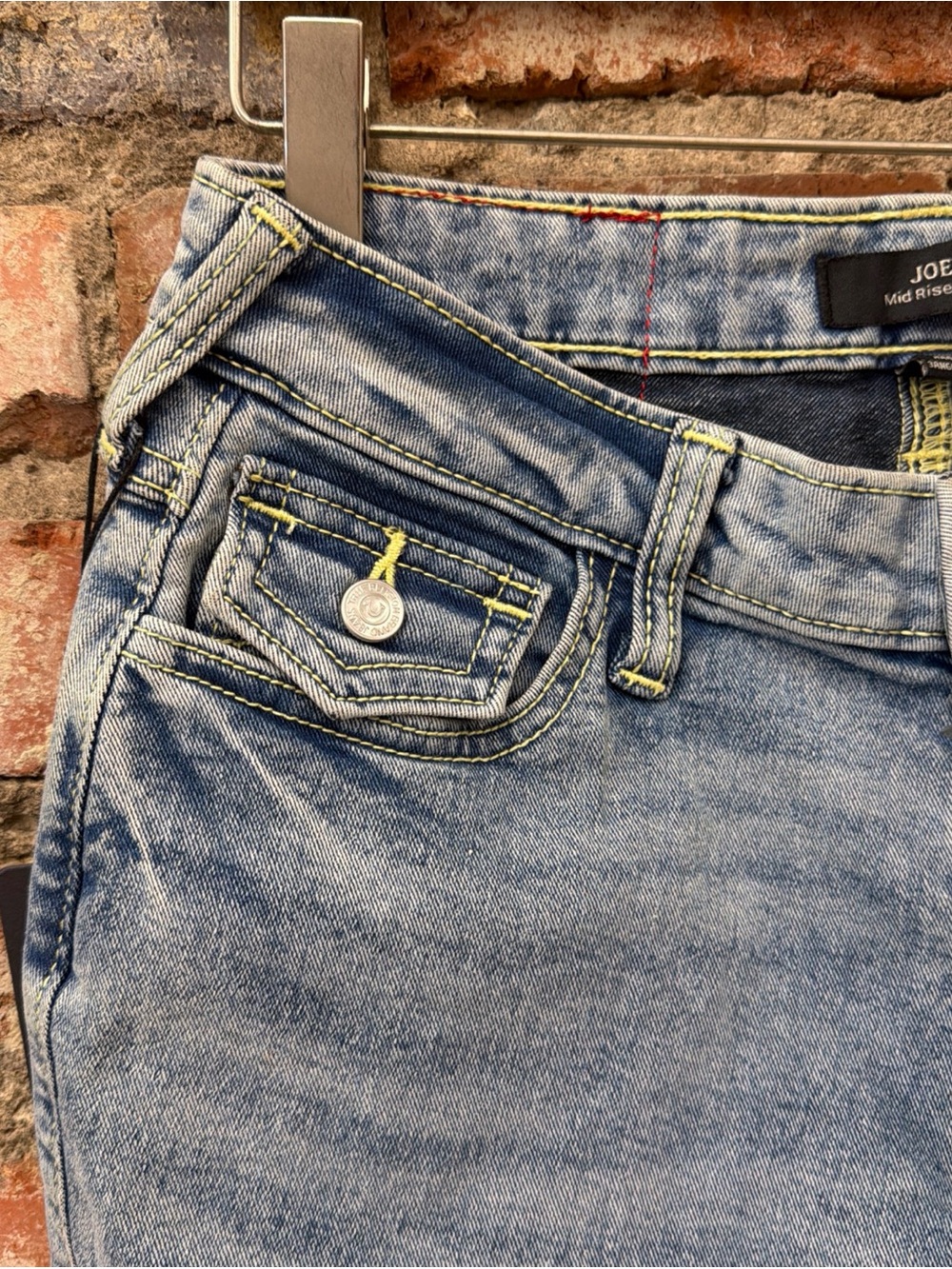 True ReligionY2K style Classic Light Blue Flare Jeans with Signature Back Pocket - Picture 4 of 9